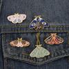 Women Brooch Moth Enamel Exquisite Special Cute Bag Pin for Gift