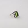 Зеленый Перидот Драгоценный камень 925 Стерлинговое серебро Ювелирные изделия ручной работы Стильное кольцо для свадьбы RR-74-7