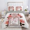 Комплект постельного белья с цветочным принтом и парфюмом, пододеяльник с наволочкой, модный комплект постельного белья для девочек и женщин, розовый полиэстеровый пододеяльник