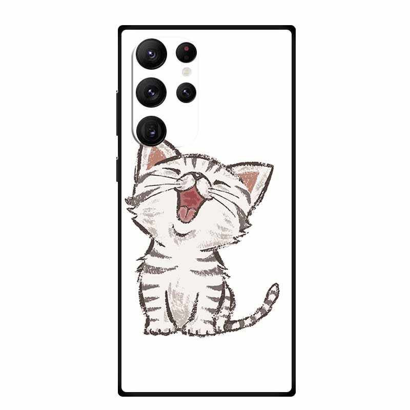 For Samsung S23 Ultra Phone Case Cover S23Ultra Black Silicone Soft Back Case For Samsung Galaxy S22 S23 Ultra Case S 23 Ultra