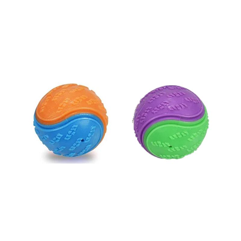 Pet Dog Toy Interactive Rubber Squeaky Ball Dog Toy Bite-resistant High Bounce Puppy Ball Interactive Playing for Dogs Toys