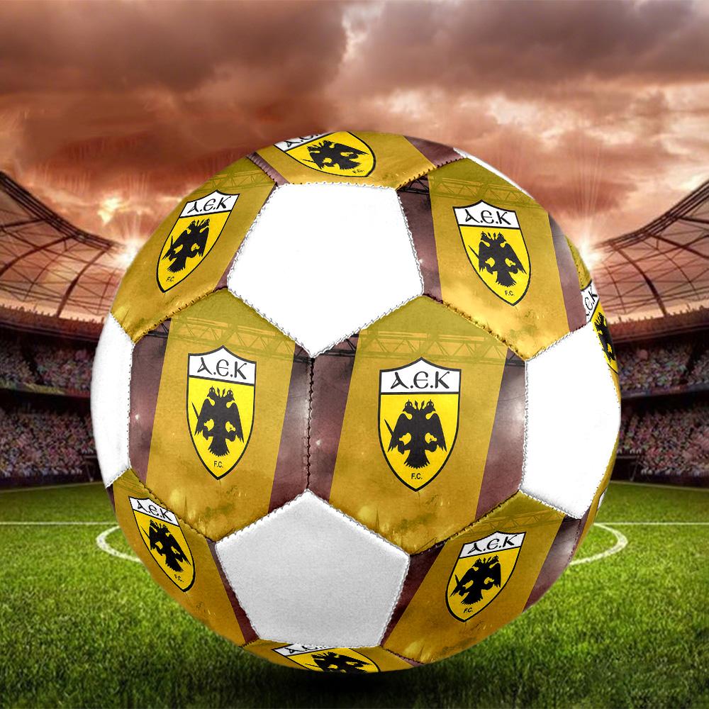 1PC AEK Athens club size 5 soccer ball PrahaIndoor Soccer Ball Colorful All Ages Machine Stitched PVC Competition Ready Durable High-Bounce