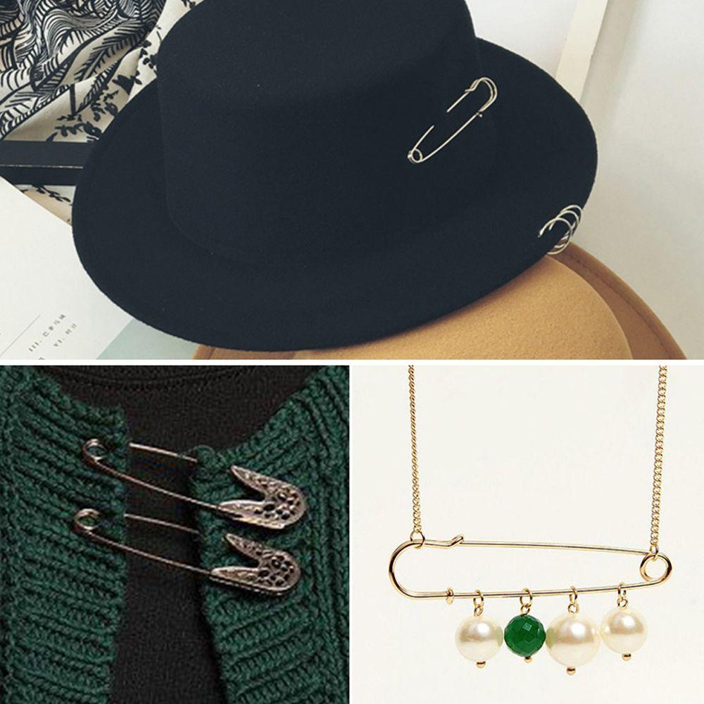 10pcs Metal Brooch Pins 3 Colors Accessory Base Hook High Quality Craft Making Materials DIY