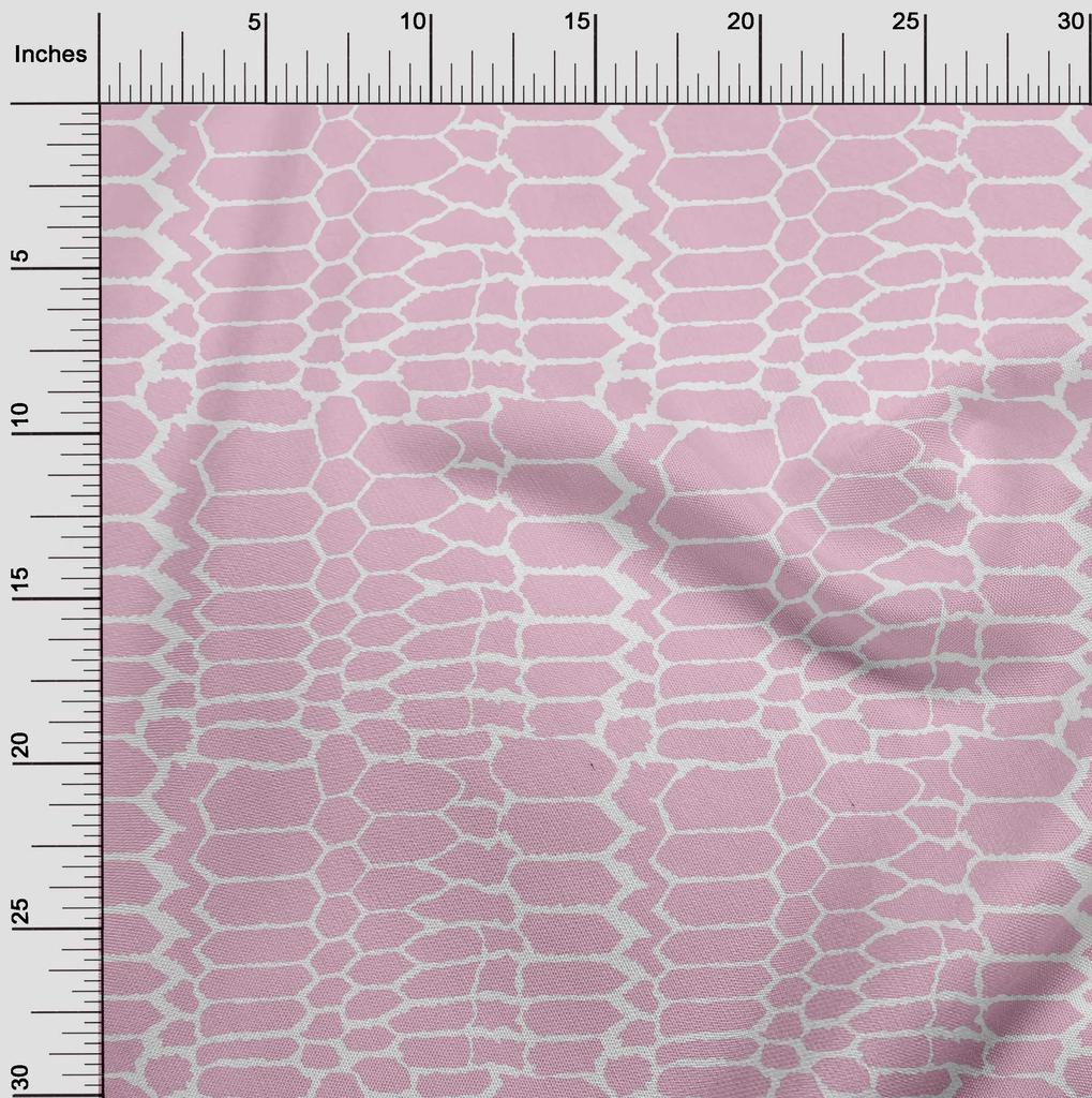 oneOone Ткань Cotton Flex Blush Pink Snake Animal Skin Craft Projects Decor Fabric Printed By The Yard 40 Inch