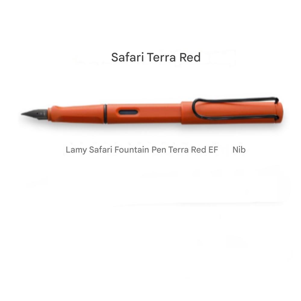 LAMY 2021 Safari Перьевая ручка Ограниченная серия EF ТерраКрасный/СаваннаЗеленый