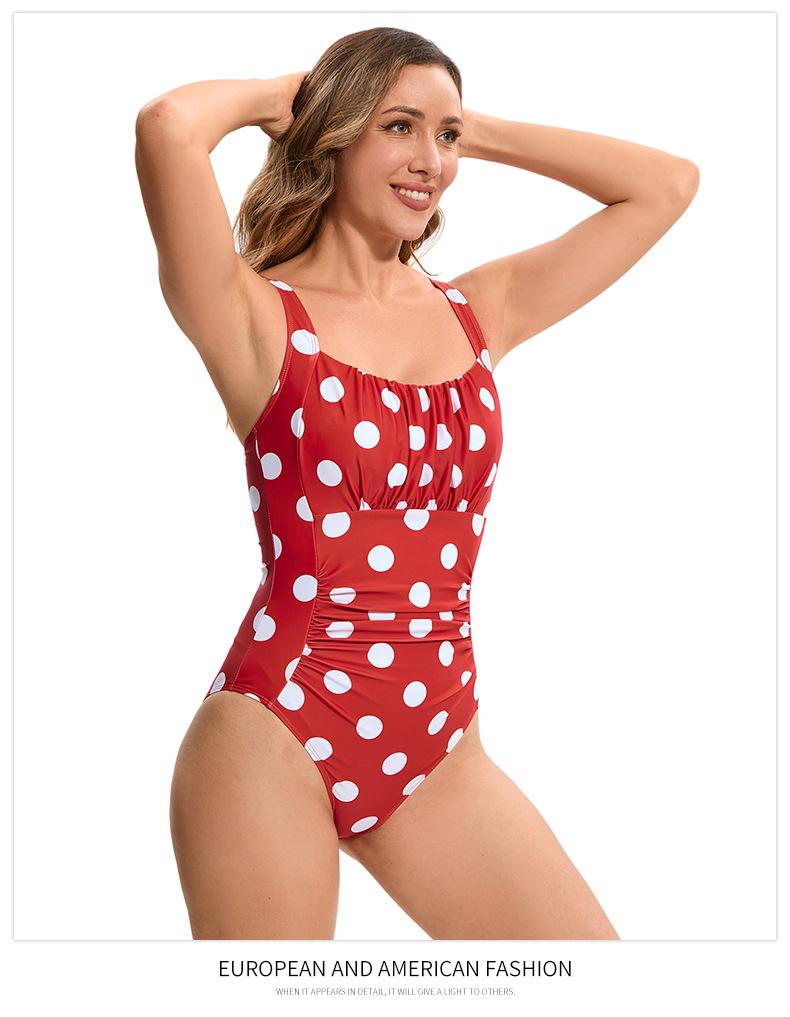 Однотонный слитный купальник бикини