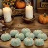Pack of 10 Artificial Pumpkins Green Foam Pumpkins Fall Decoration for Thanksgiving Halloween Wedding Basket Display