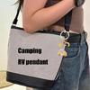 Pack of 2 Camping Car Keyrings Alloy Keychain Set Stylish Car Shape Bag Pendant Bag Accessory for Camping Lover Present