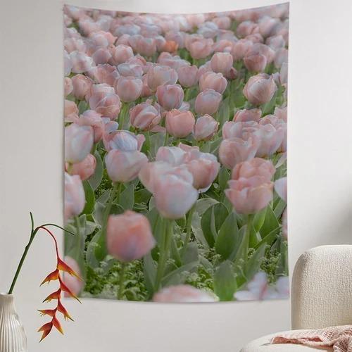 Fashion Home Decoration Tapestry Flower Tulip Pattern Bedroom Living Room Tapestry