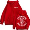 Sons of Anarchy Double Sided Zipper Hoodie Men's Gothic Vintage Zip Up Sweatshirt Casual Fashion Pullovers