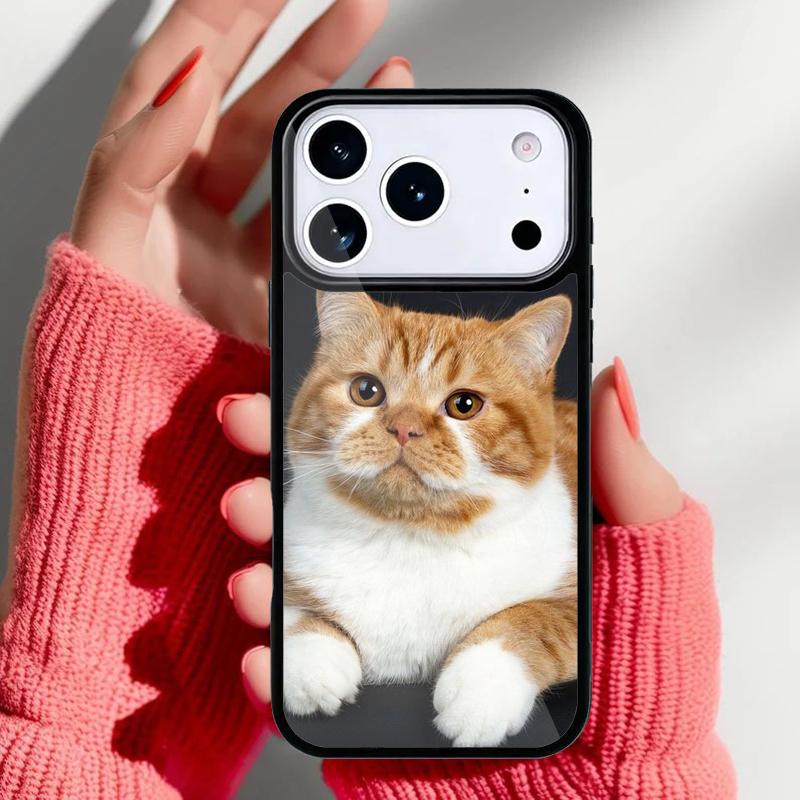 Милый чехол для телефона с котиком для iPhone 17 16 15 14 13 Pro Max Задняя крышка для 12 11 Pro Coque