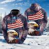 Худи с графикой флага США и американским орлом, 3D-печать, для мужчин, одежда, 2026, осень, весна, уличная мода, толстовки с капюшоном, пуловеры