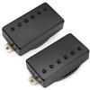 Musiclily Pro Alnico 5 Covered Humbucker Pickup Neck and Bridge Set for LP Electric Black LP-CMHA (7.5K/16K) Guitars,