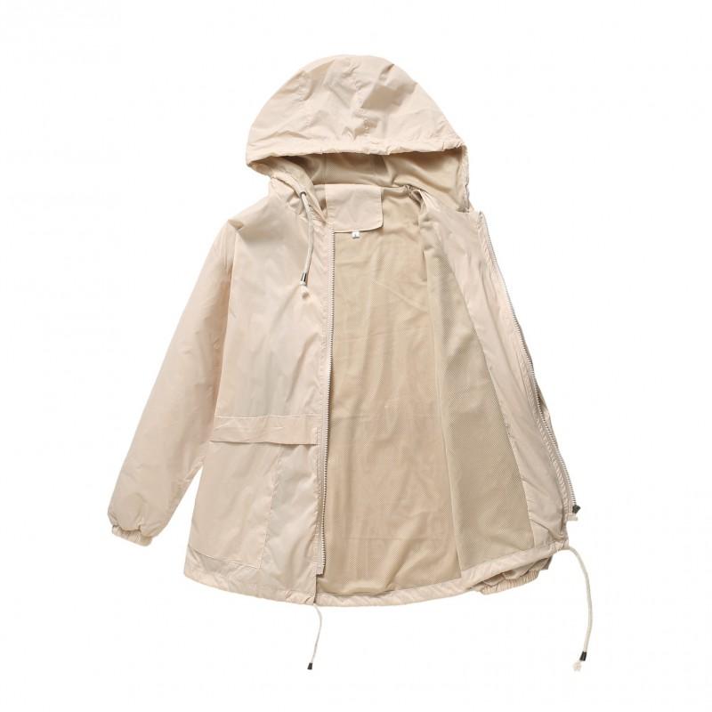 Lightweight Mesh 20D Hooded Windbreaker Rain Jacket Short Cut Outdoor Sportswear Accessory Men