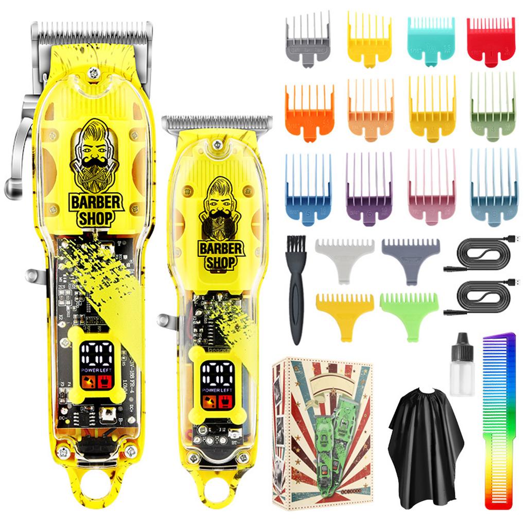 Electric Hair Clippers Cordless Hair Trimmer Men " S Haircut Kit with 16 Guide Combs Hair Trimming