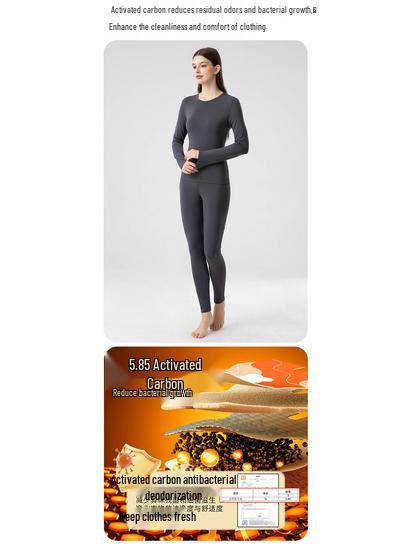 Women's Warm Lenzing Modal Autumn Underwear Set - Skin-Friendly Base Layer Top & Pants with Collar