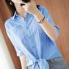 Large Size Women Chiffon POLO Collar Outside The Buttons Summer New Sunscreen Clothes Air Conditioning Shirt with Skirt Small Shawl Tops Female