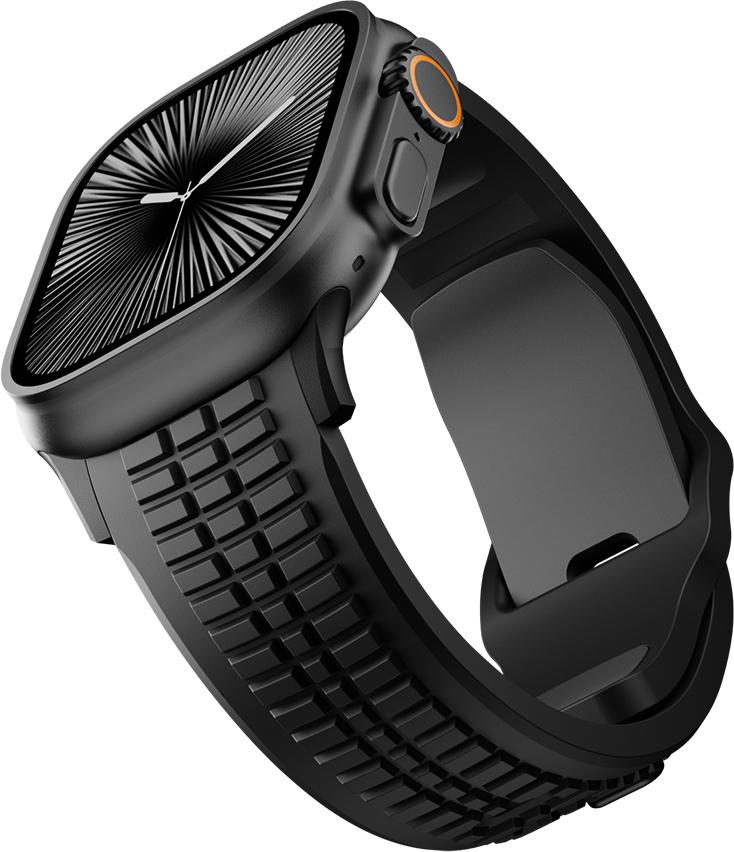 Мужской силиконовый ремешок для Apple Watch Ultra 3 49 мм Серии 11 10 46 мм Спортивный ремешок для Iwatch 9 8 7 45 мм 5 6 SE 3 44 мм Браслет Correa