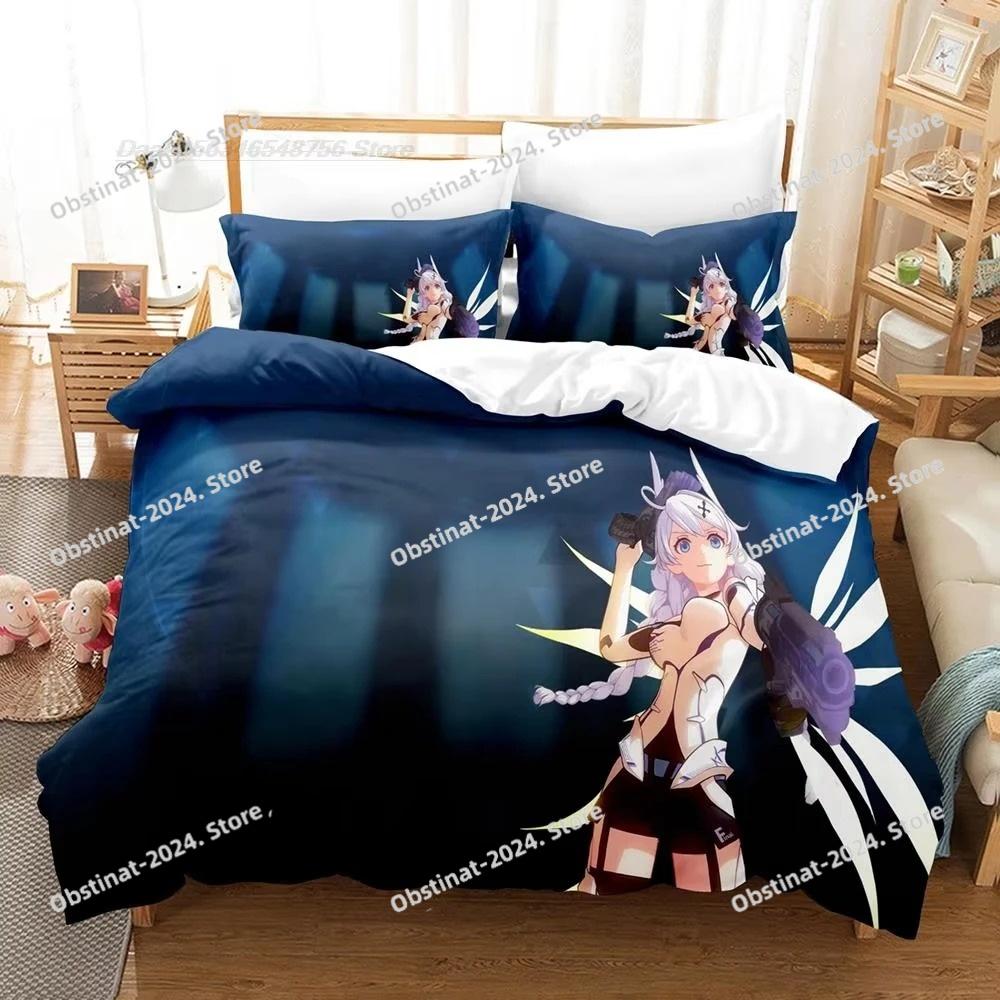 Honkai Impact 3rd Bedding Set Printed Duvet Cover Sheet Pillowcase Soft Quilt Cover Full Queen King Size 3D Print Kawaii Anime