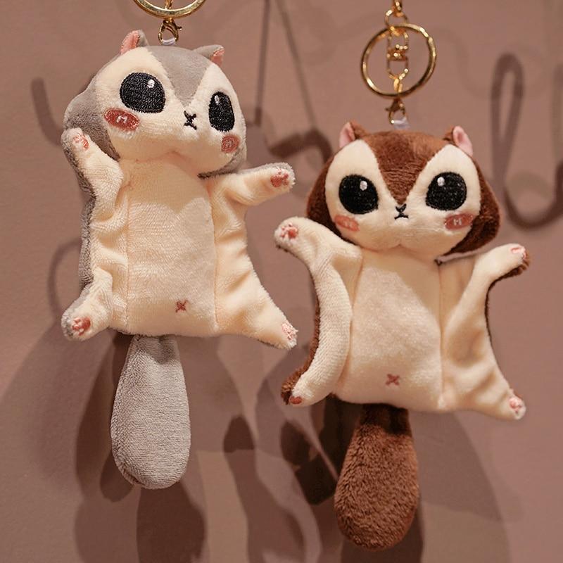 Glider Plush Stuffed Dolls Bag Keychain Super Cute Australian Squirrel Glider Stuffed Animals Toy Gifts For Kids