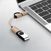 Компактный адаптер Type-C на USB-A OTG с плетеным металлическим корпусом для высокоскоростной передачи данных