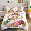 Комплект постельного белья Lord Ganesha Indian Elephant Bohemia Mandala для мальчиков и девочек Twin Queen Size, пододеяльник, наволочка, кровать для детей и взрослых