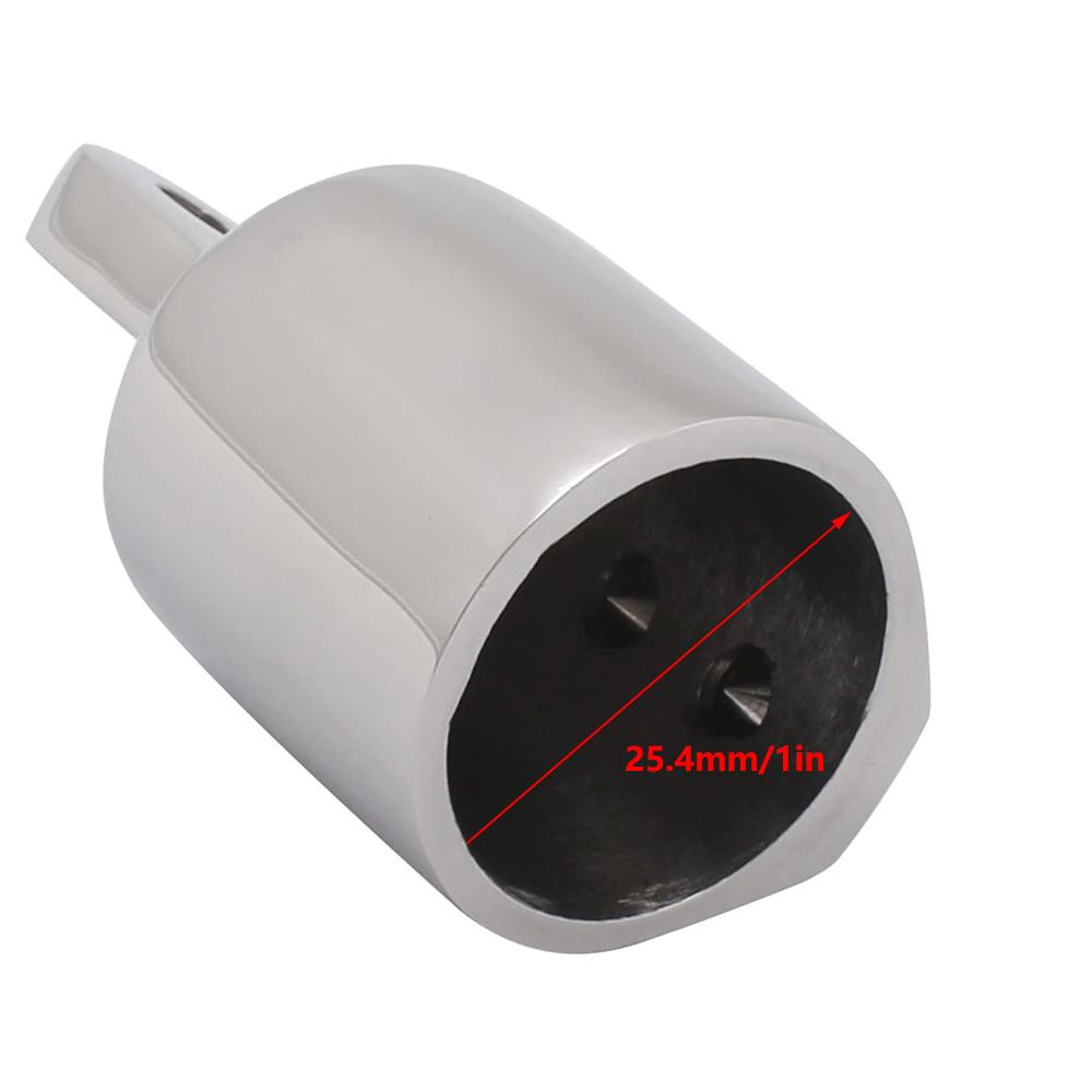 2 шт. Нержавеющая сталь 316 1" Наконечник для бимини-топа с проушиной Фитинг для круглых труб Морской