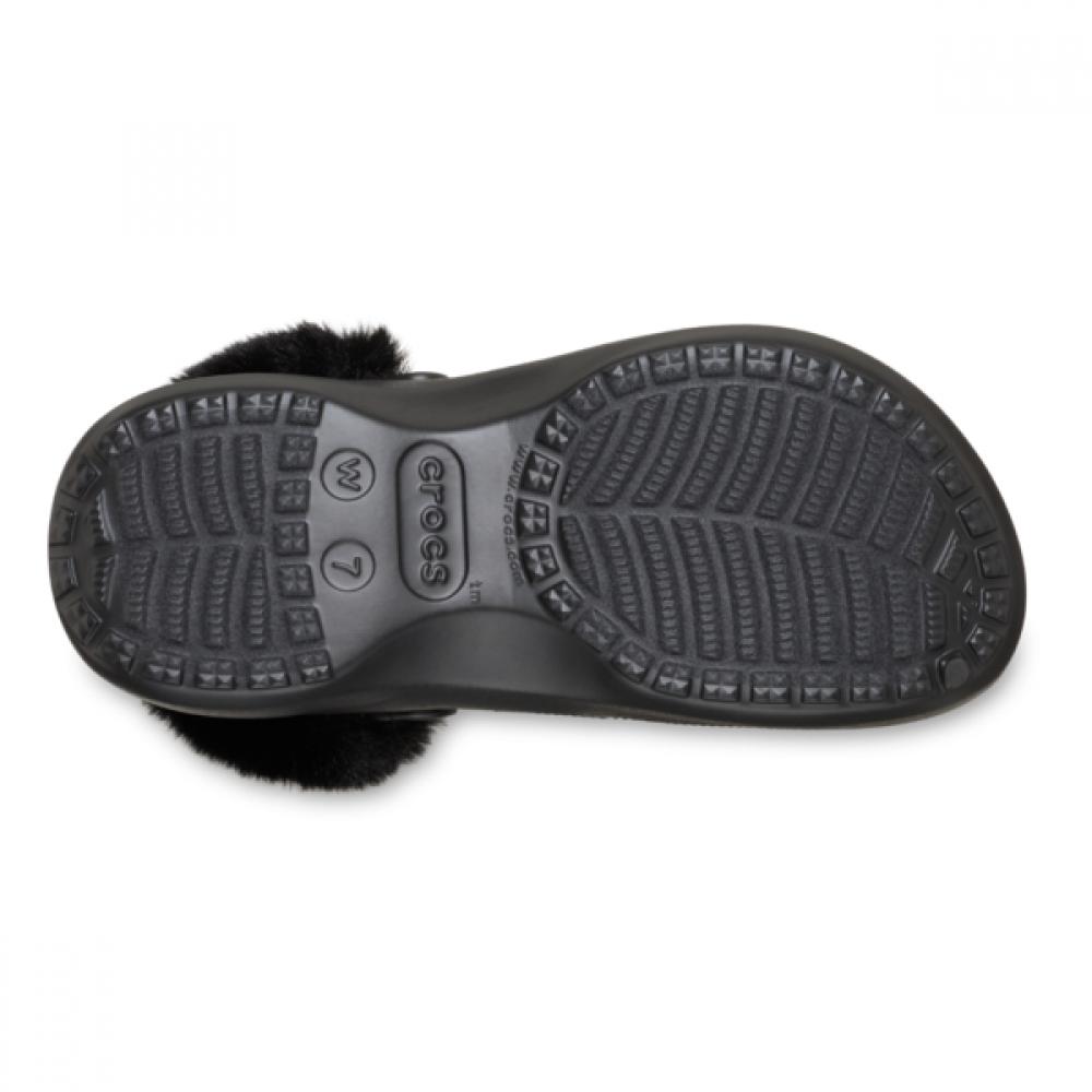 Crocs Женская классическая платформа с меховой подкладкой Клог 212854 001 CrocS Сандалии Шлепанцы Gibbitz Шлепанцы на ремешке...