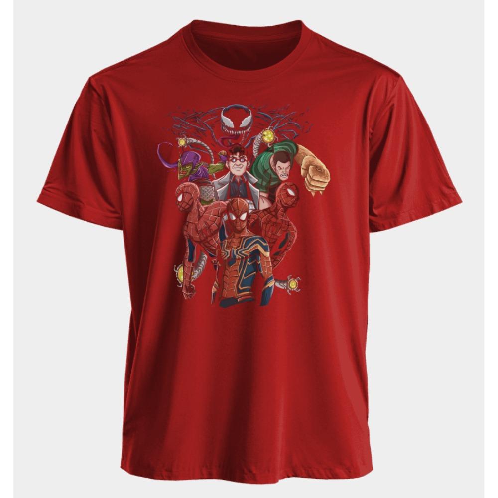 Мужские и женские футболки Человек-паук Веном Летние Американские Весенне-осенние Свободные Панк Харадзюку Y2k Нишевые С короткими рукавами