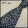 Used Silk 100% Tie, Made In France, Blue, All-over Pattern, Business, Elegant, Luxurious