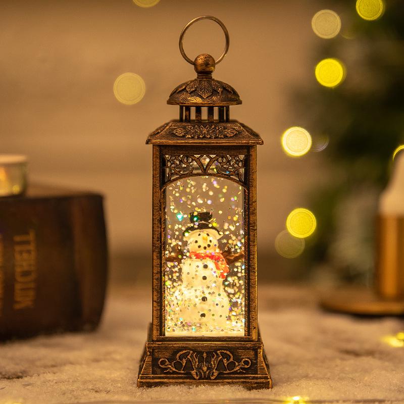 Christmas Santa Claus Crystal Lantern & Ornament