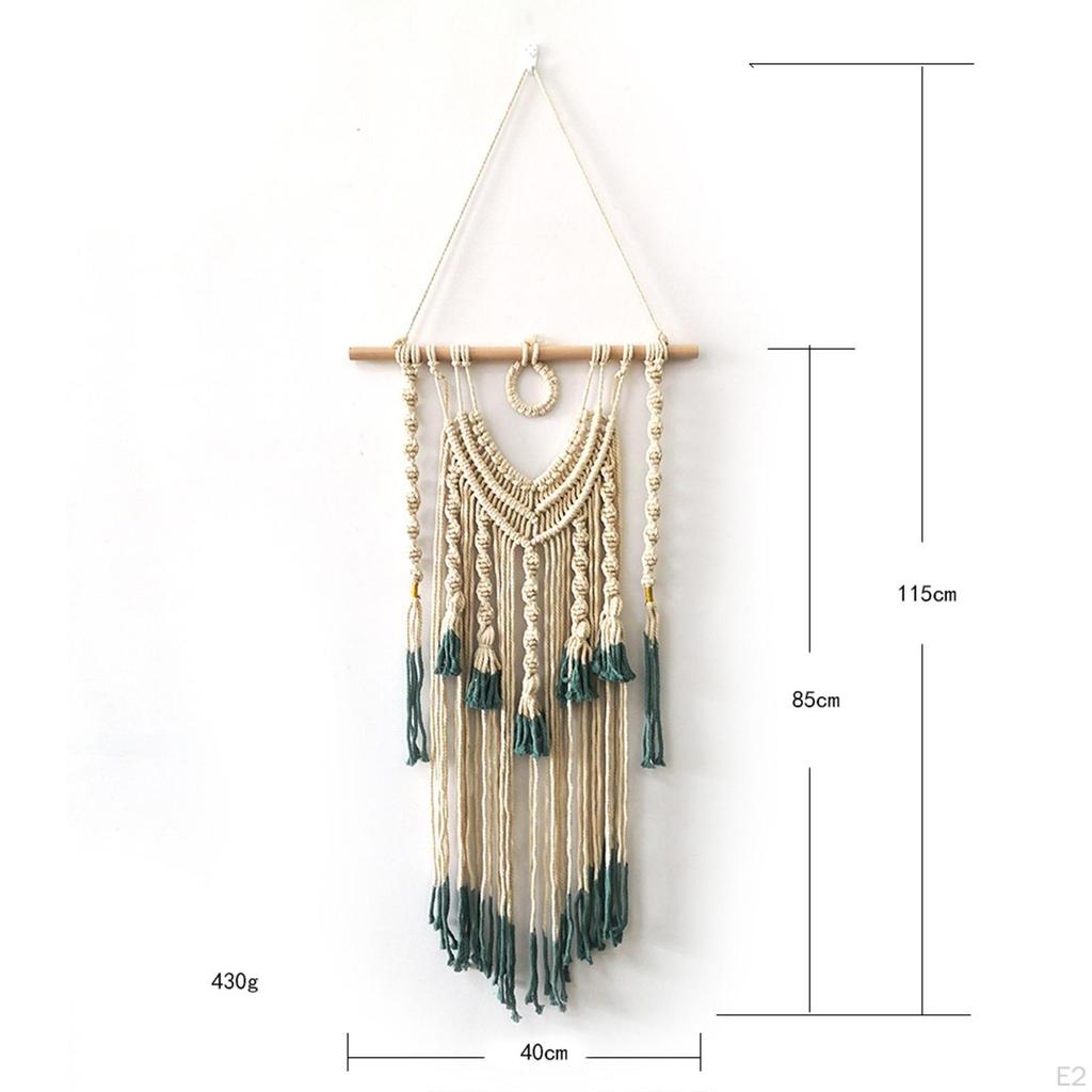 Nordic Macrame Гобелен Настенный Подвесной Бохо Длинный Кисточкой Искусство Для Квартиры