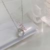 Super Fairy Gentle Wind Flower Zircon Ring Necklace Inlaid with Diamonds Flower Wreath Collarbone Chain Temperament Necklace