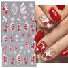 Manicure Ornaments Christmas Nail Stickers DIY Nail Charms Christmas Nail Decals Colorful   Lady