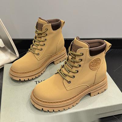 Новые туфли для женщин. Классические ботинки из натуральной кожи. Желтые ботильоны. Женские высокие кожаные повседневные туфли. Зимние ботинки.