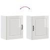 Kitchen Wall Cabinets 2 pcs Kalmar High Gloss White Wood Based Panel