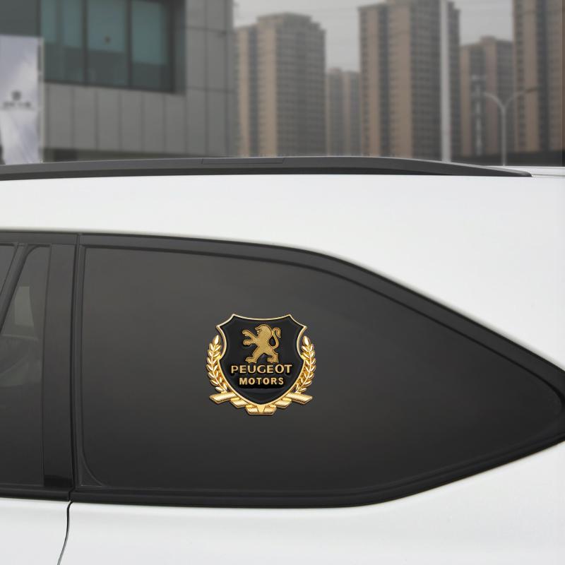 2Pcs 3D Metal Car Badge Body Trunk Emblem Decor Sticker For Peugeot 408 4008 308 5008 508 208 301 407 107 106 Car Accessories