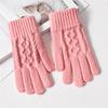 Утепленные теплые перчатки вязаные перчатки на все пальцы модные вязаные варежки для женщин девушек