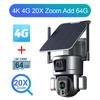 LS VISION 8MP 20X Optical Zoom 4G Solar Camera Dual Screen Wireless Outdoor 4K WiFi PTZ Human Auto Tracking Surveillance Cameras