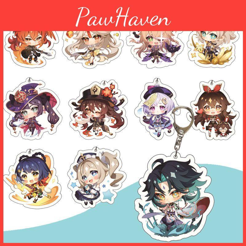 Оригинальный чехол для игрового персонажа Genshin Impact Акриловый милый брелок-шарм для фанатов