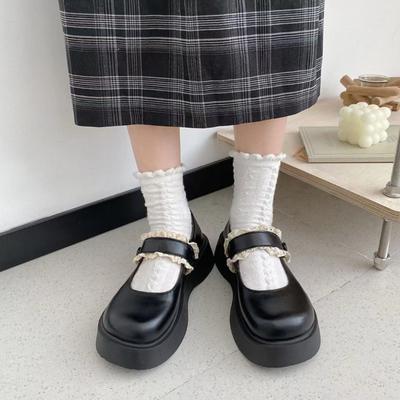 Модные новые винтажные туфли Мэри Джейн из кожи 2024 года, весна и осень, толстая подошва, универсальный дизайн, одинарные туфли, Zapatos De Mujer