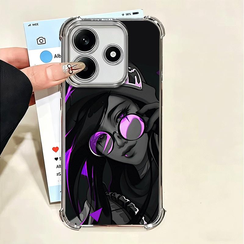 Черный Крутой Мягкий Чехол Для Телефона V-Valorant Game Для Xiaomi Poco X7 X8 Pro Max X6 X5 X3 F8 Ultra F7 M8 M7 M5S Redmi 15C 15A 15 14C 13C