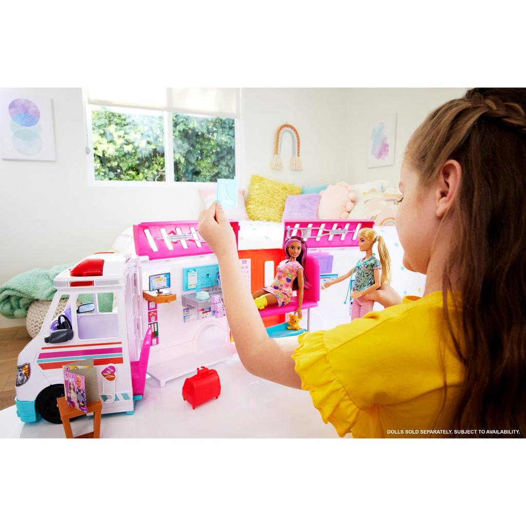 Barbie Работа с набором врача скорой помощи Как показано в фильме Кукла продается отдельно HKT79 Барби! (Свет и звук) / «Барби»! [Кукла для переодевания] [Транспортное средство