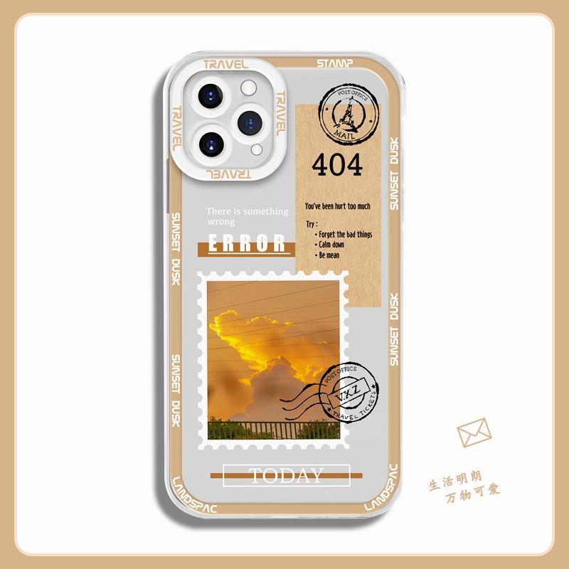 Мягкий прозрачный чехол для iPhone 16 Pro Max/17 с точной посадкой и иллюстрацией штампа станции Северная Америка