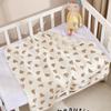 Cartoon Print Double Layer Crinkle Muslin Baby Swaddle Blanket