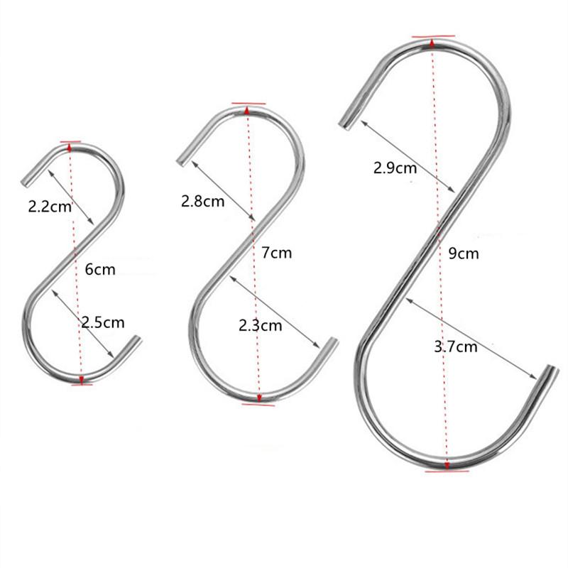 S-образные крючки из нержавеющей стали с острым кончиком, вешалка для мясной одежды, подвесные крючки для мясной лавки, кухонные инструменты для выпечки