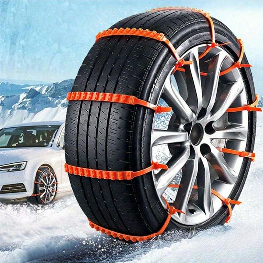 10 шт./компл. Автомобильные цепи противоскольжения для снега, универсальные для седана, хэтчбека, внедорожника, минивэна, пикапа, ремни для тяги на снегу
