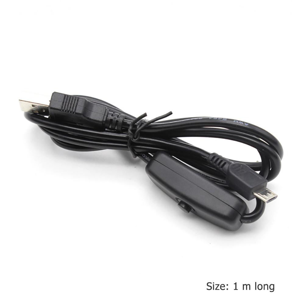 1 метр USB Type C 5V 3A Зарядный кабель USB на Micro USB для Raspberry Pi 4 Шнур питания с переключателем ВКЛ/ВЫКЛ для компьютера RPI