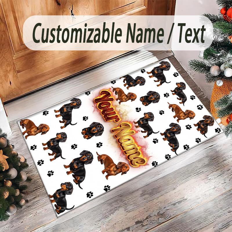 Other Similar Designs Theme Crystal Velvet Rug Personalized Custom Name Text Soft Floor Mat Home Decor