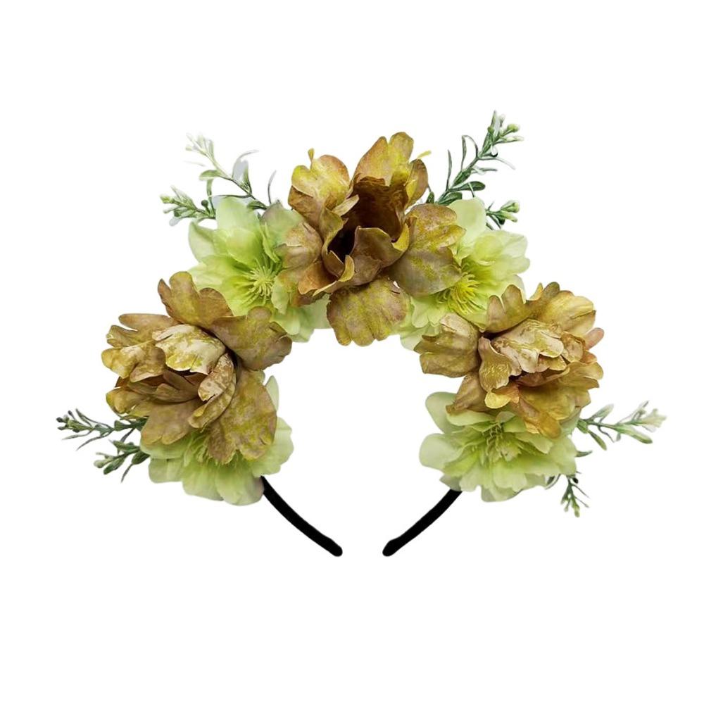 Elegant Artificial Flower Headband Bohemian Style Lightweight Monarch Butterfly Fascinator Handmade Floral Hair Accessory Party